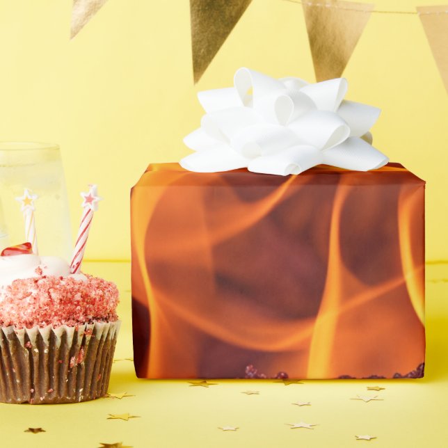 Papier Cadeau macro Flamme d'incendie (Fête d'anniversaire)