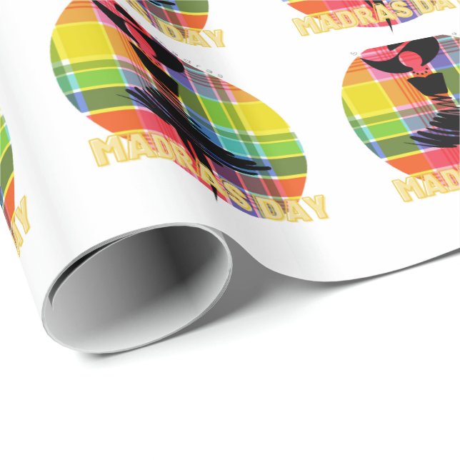Papier cadeau Madras day  (Coin rond)