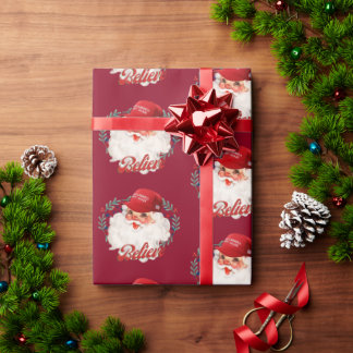 Papier Cadeau MAGA Père Noël pense que Trump est un républicain