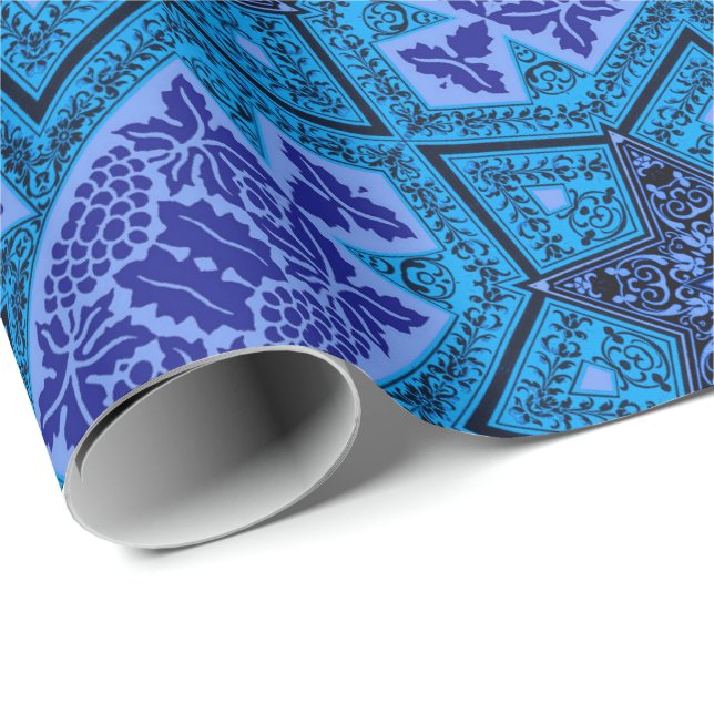 Papier Cadeau Magen Madhi Bleu et violet (Coin rond)