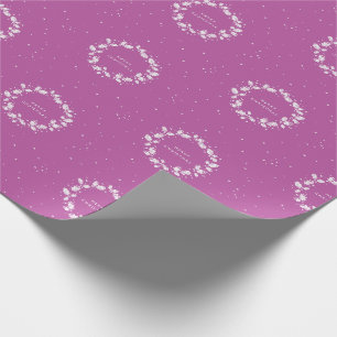 Papier Cadeau Magenta Minimale / Serre de Noël Rose Chaud