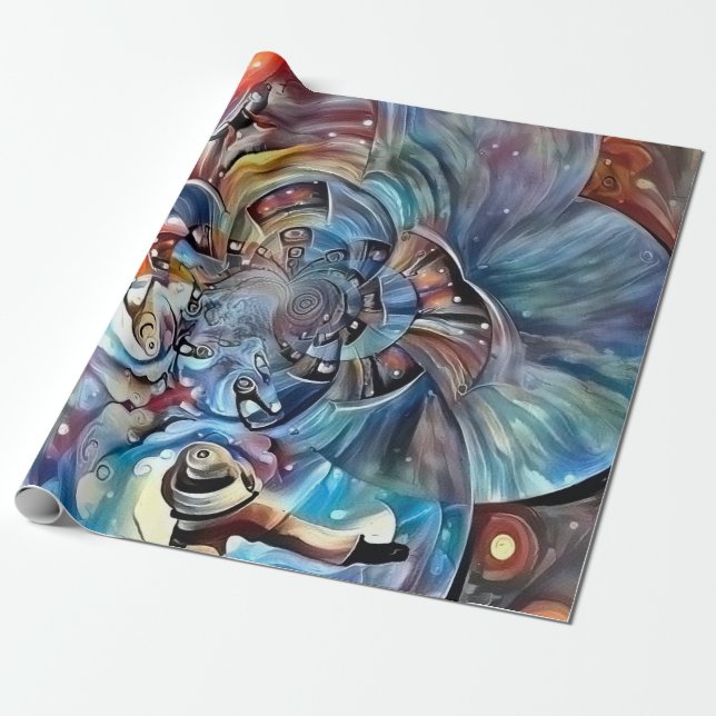 Papier Cadeau Magie spatiale (Déroulé)