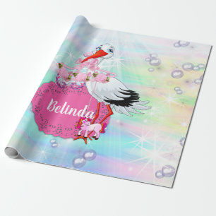 Papier Cadeau Magique Rainbow Stork, Baby Mermaids