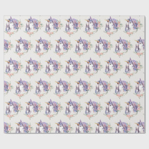 Papier Cadeau Magique Unicorn Maman & Baby Watercolor Motif