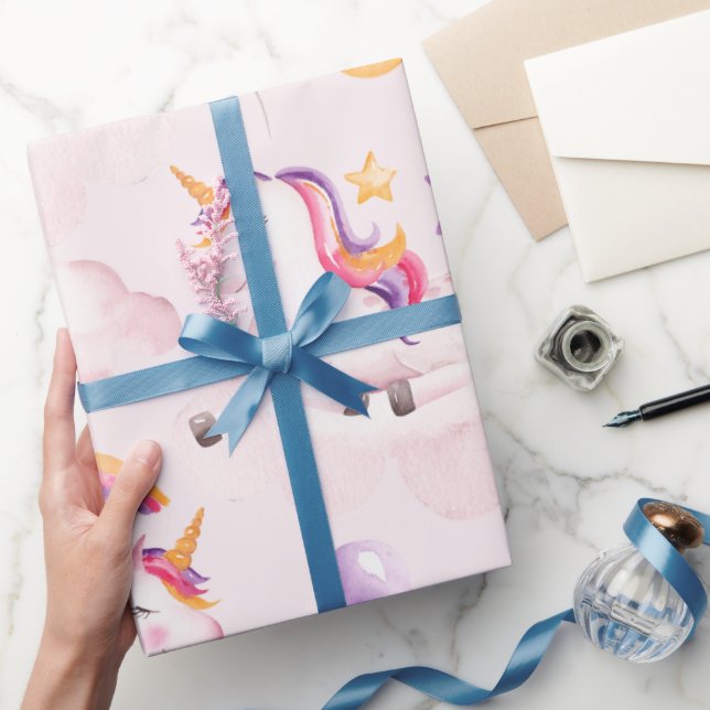 Papier Cadeau Magique Unicorn Rainbow Anniversaire Party (Cadeaux)