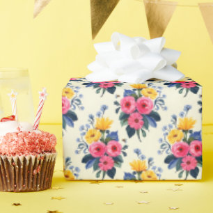 Papier Cadeau Magnifique Bouquet de Printemps