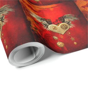 Papier Cadeau Magnifique coeur steampunk