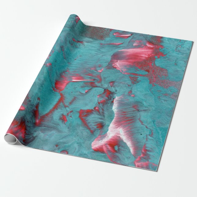 Papier Cadeau Magnifique Marbre à traîneaux (Déroulé)