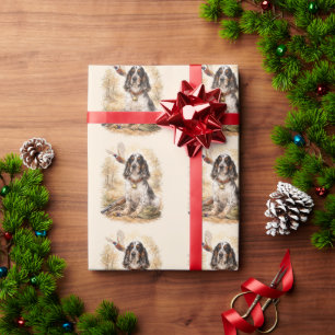 Papier Cadeau Magnifique Setter avec Faisans , Art