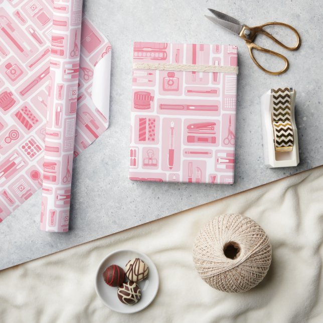 Papier Cadeau Magnifiques fournitures d'art Motif rose (Artisanat)