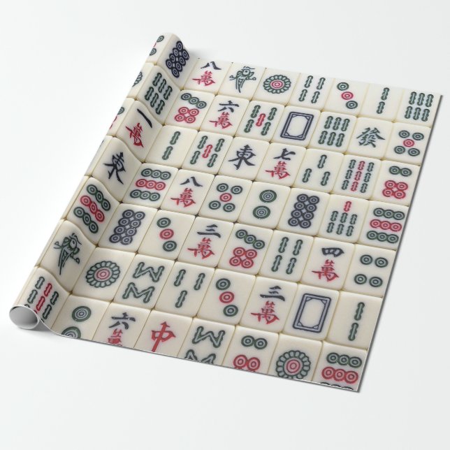 Papier Cadeau Mahjong Tiles (Déroulé)