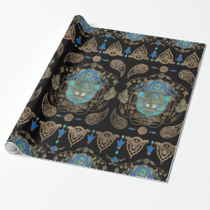 Papier Cadeau Main de Hamsa - Main de l'ornement de Fatima