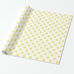Papier Cadeau Maïs Cercles Pois Jaunes