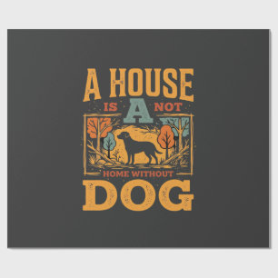 Papier Cadeau Maison de chien vintage