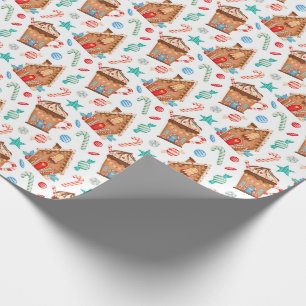 Papier Cadeau Maison de pain d'épices