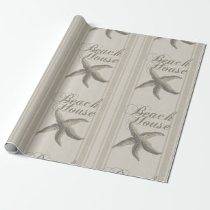 Papier Cadeau Maison de plage Starfish Bord de mer Côté côte