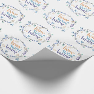 Papier Cadeau Maison florale de bonbon à maison de guirlande