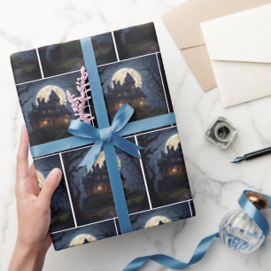 Papier Cadeau Maison hantée d'Halloween