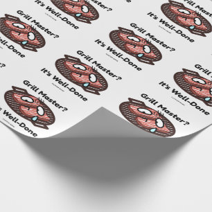 Papier Cadeau Maître du Grill Bien Fait Drôle Cadeau BBQ Papa