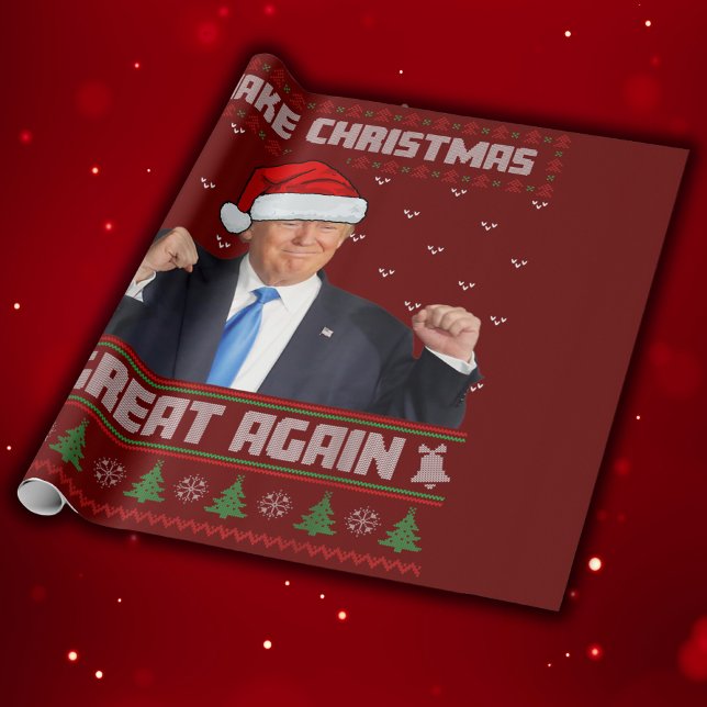 Papier Cadeau Make Christmas Great Again Donald Trump Xmas Funny (Créateur téléchargé)