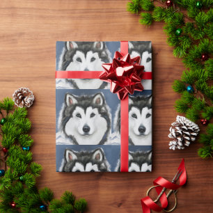 Papier Cadeau Malamute d'Alaska