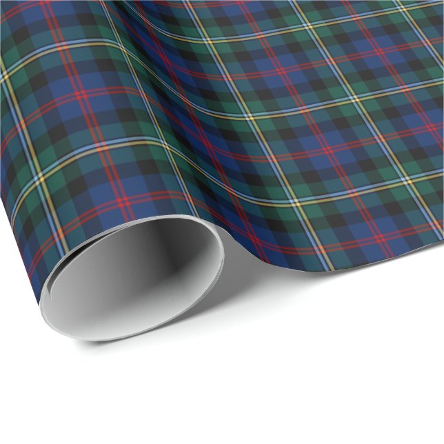 Papier Cadeau Malcolm Clan Tartan (Coin rond)