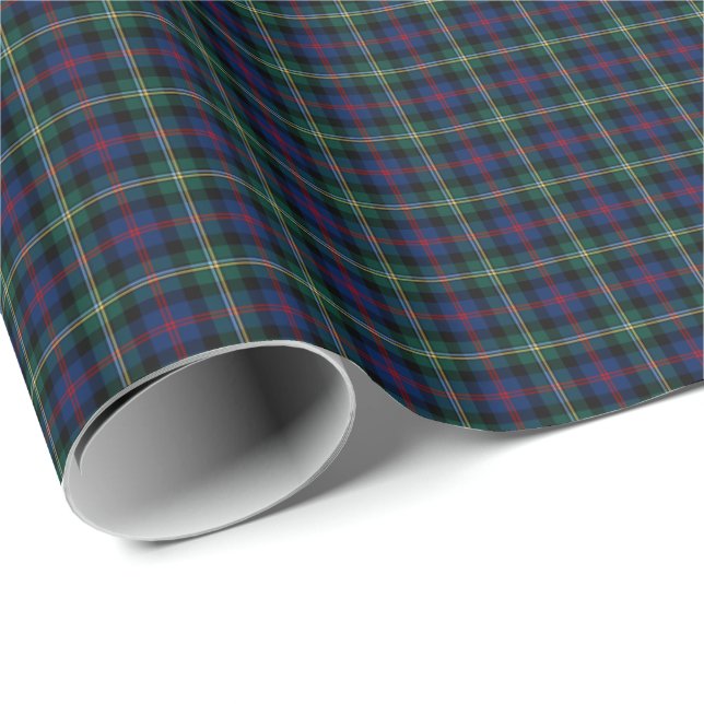 Papier Cadeau Malcolm Clan Tartan - Répétation pour petit Motif (Coin rond)