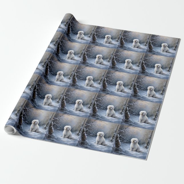 Papier Cadeau Maltais Laisser Neige Noël (Déroulé)
