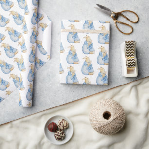 Papier Cadeau Mama mignonne et lapin d'eau