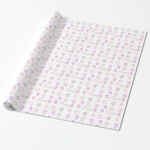 Papier Cadeau Maman aux coeurs