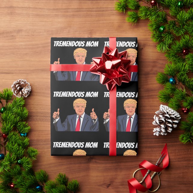 PAPIER CADEAU MAMAN BIRTHDAY DONALD TRUMP PAPIER À LA CARTE (Cadeau de vacances)