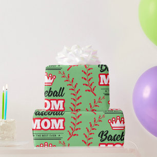 Papier Cadeau Maman De Baseball Chemise La Meilleure Couronne Ja