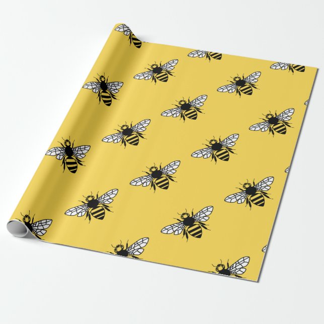 Papier Cadeau Manchester Bee (Déroulé)