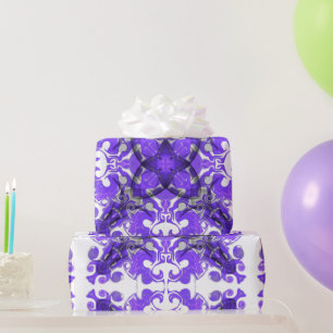 Papier Cadeau mandala Abstrait violet, mandala psychédélique