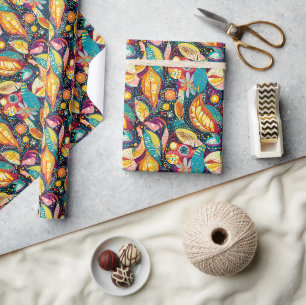 Papier Cadeau Mandala Art - Décor Bohème géométrique coloré