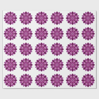 Papier Cadeau Mandala de fleurs violet royal