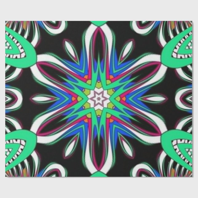 Papier Cadeau Mandala Electric Bloom (Plat)