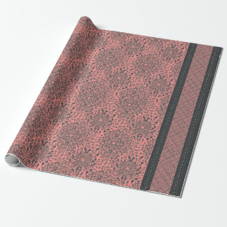 Papier Cadeau Mandala en dentelle rose mauve vintage