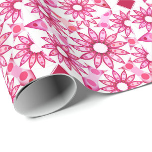 Papier Cadeau Mandala motif dans les tons roses, marron