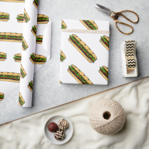 Papier Cadeau Manger un jour de sandwich