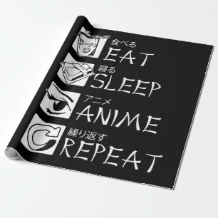 Papier Cadeau Mangez Sleep Anime Répéter l'idée cadeau Cosplayer