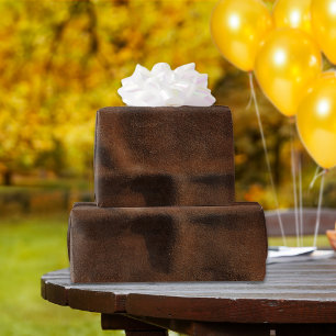 Papier Cadeau Manteau Brown ressemblant au cuir