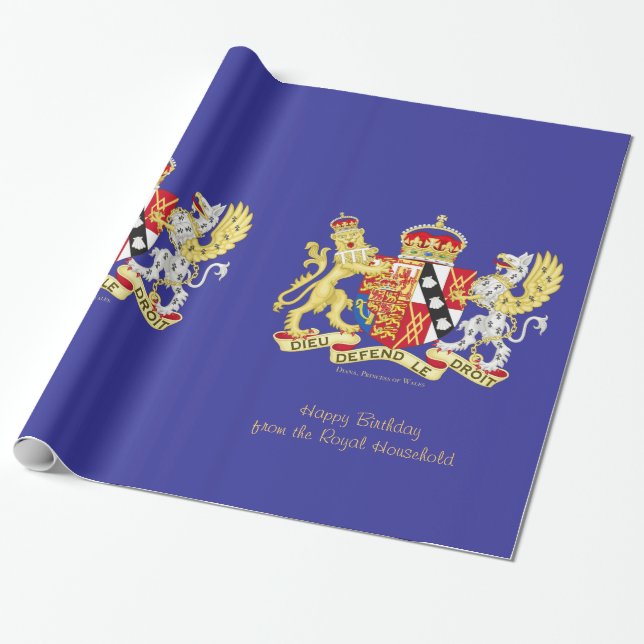 Papier Cadeau Manteau des bras, princesse de Galles de Diana (Déroulé)