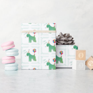 Papier Cadeau Manteau doux Routé Terrier Anniversaire