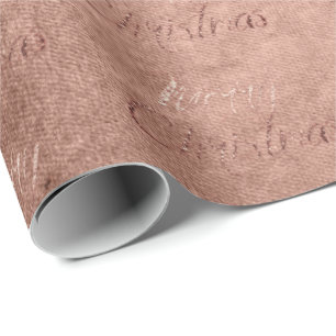 Papier Cadeau Manuscrit de parties scintillantes d'or de rose de