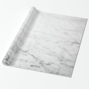 Papier Cadeau Marbre blanc minimaliste