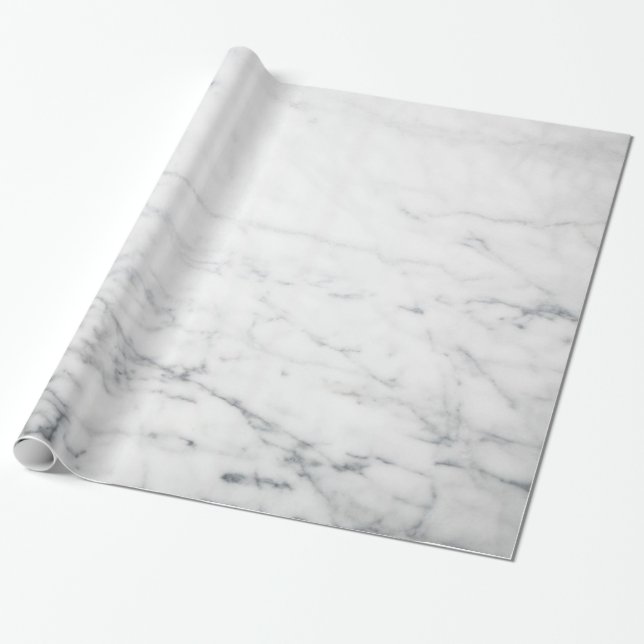 Papier Cadeau Marbre blanc minimaliste (Déroulé)
