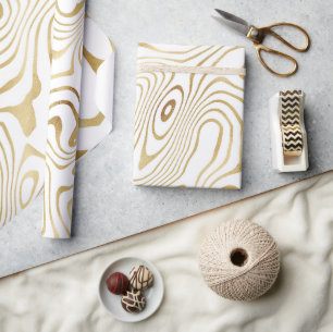 Papier Cadeau Marbre blanc moderne Abstrait
