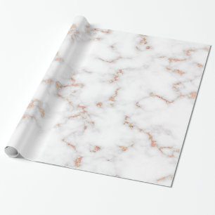 Papier Cadeau Marbre blanc rose Parties scintillant brillant