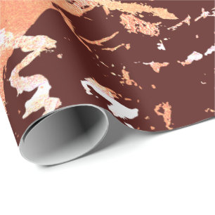 Papier Cadeau Marbre d'or rose Maroon corail Bourgogne éclats